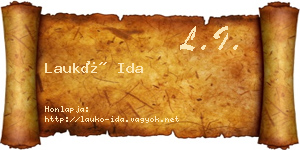 Laukó Ida névjegykártya